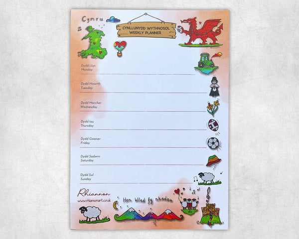Weekly Planner ~ Cynllunydd Wythnosol