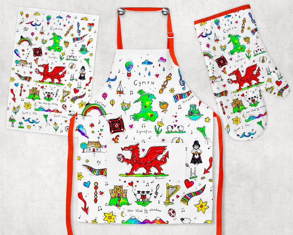 Apron, Oven Glove and Tea Towel Set