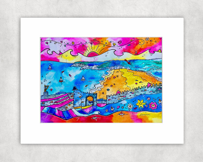 Beautiful Barafundle Bay Mounted Print
