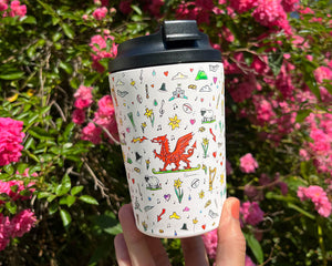 Insulated Welsh Dragon Travel Coffee Mug