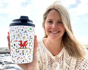 Insulated Welsh Dragon Travel Coffee Mug