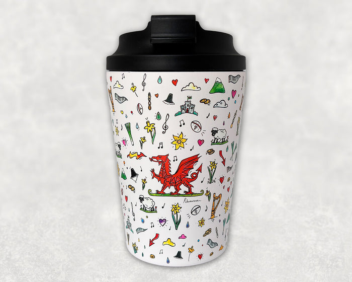 Insulated Welsh Dragon Travel Coffee Mug