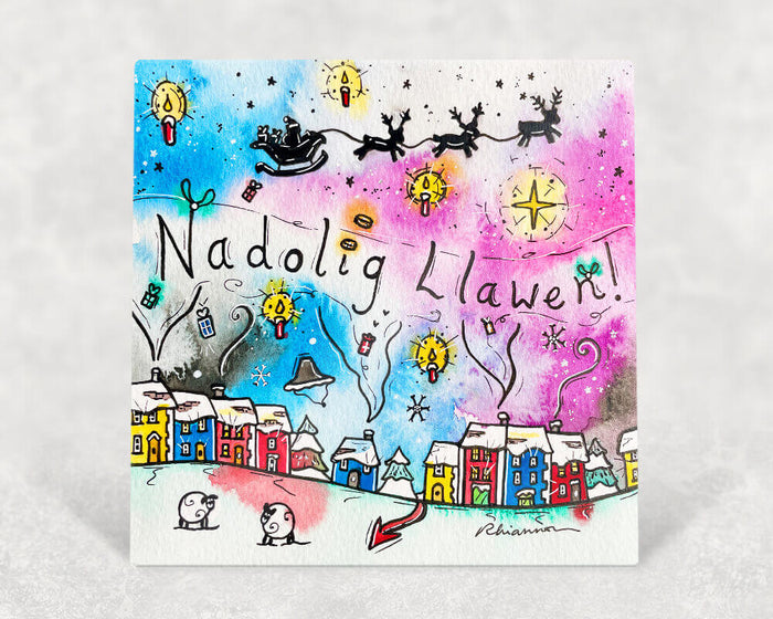 Nadolig Llawen Santa Card