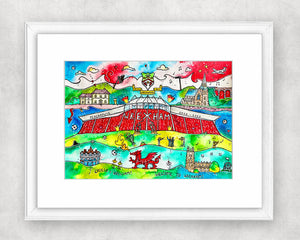 Welcome to Wrexham Original Watercolour Painting