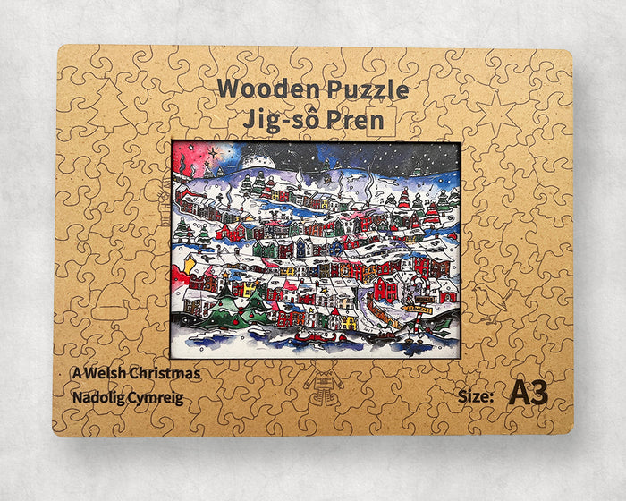 Welsh Christmas Wooden Jigsaw Puzzle