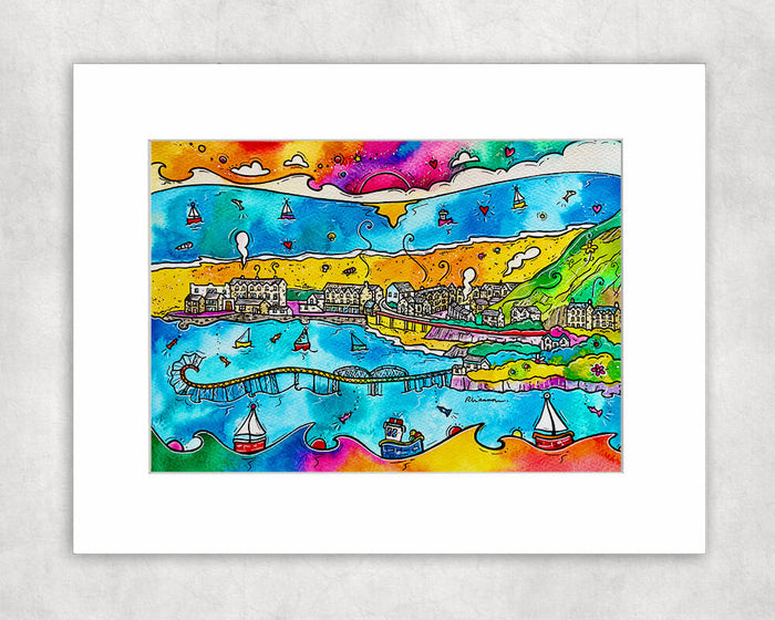 Barmouth Magical Bridge Mounted Print