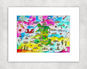 Welsh Castles Mounted Print