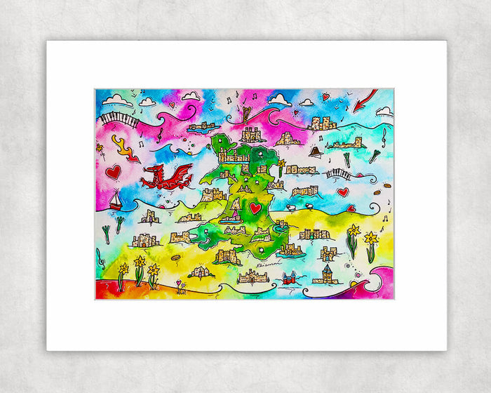 Welsh Castles Mounted Print
