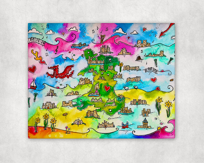 Welsh Castles Printed Canvas