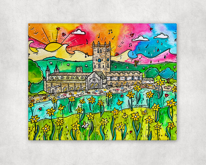 St Davids Daffodils Printed Canvas