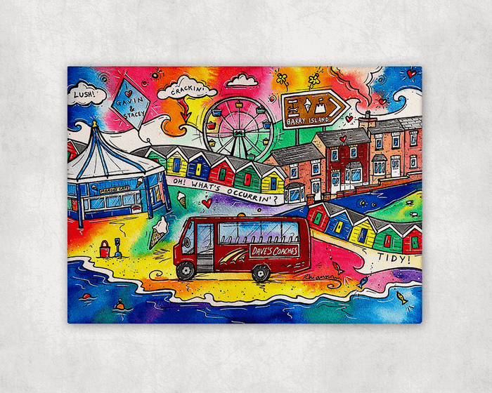 A Trip to Barry Island Printed Canvas