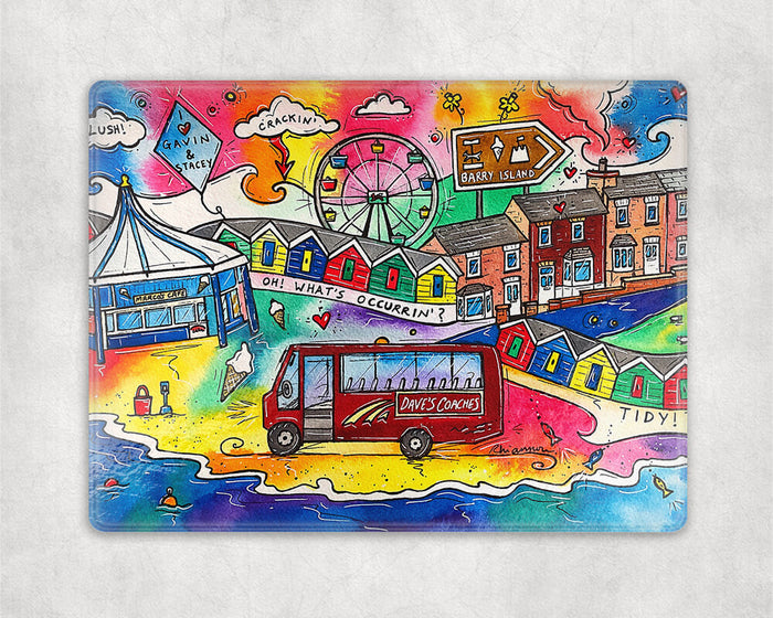 A Trip to Barry Island Glass Worktop Saver