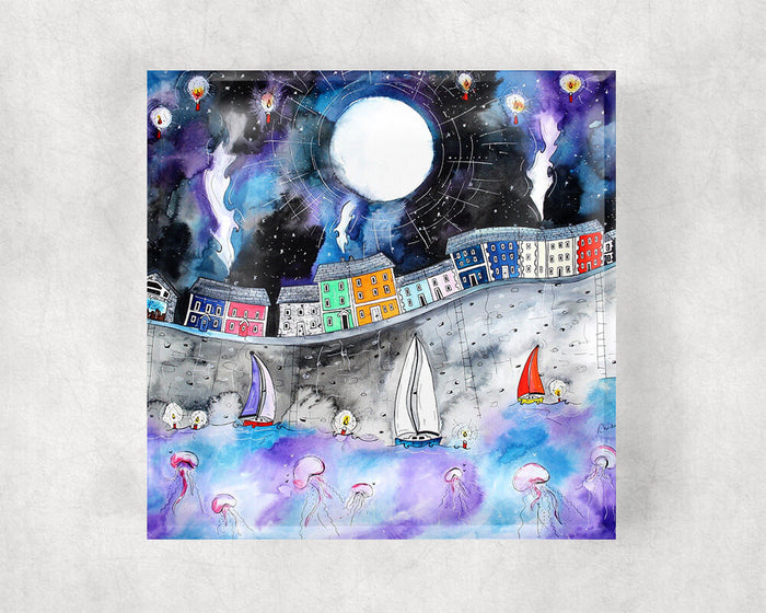 Aberaeron Starry Starry Night Glass Coaster