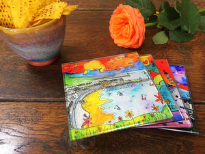 Aberystwyth Sea View Glass Coaster