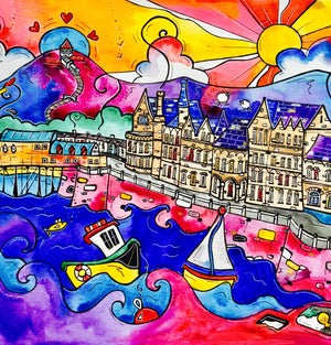 Aberystwyth Whispers of the Old College Mounted Print
