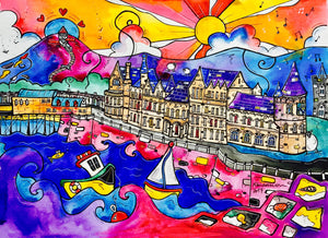 Aberystwyth Whispers of the Old College Printed Canvas