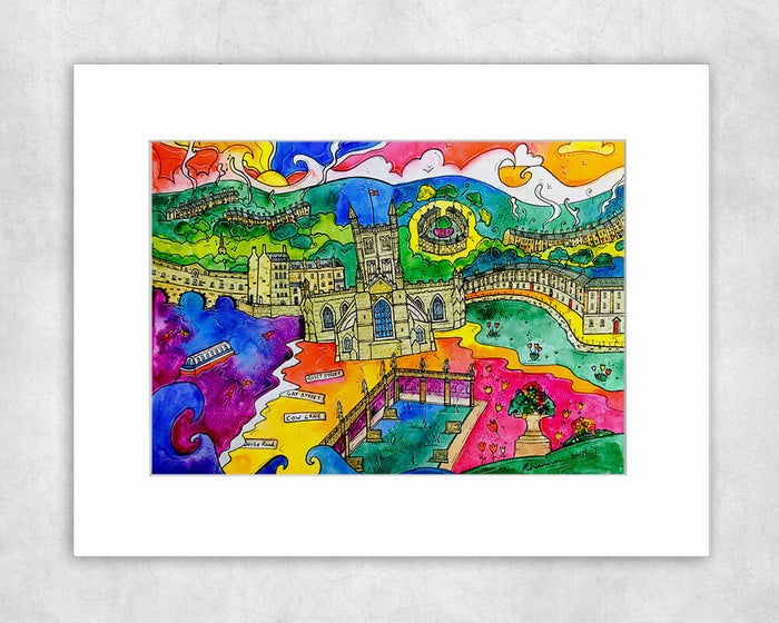 Bath Blissful City Mounted Print