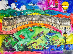 Bath Beautiful Crescent Mounted Print