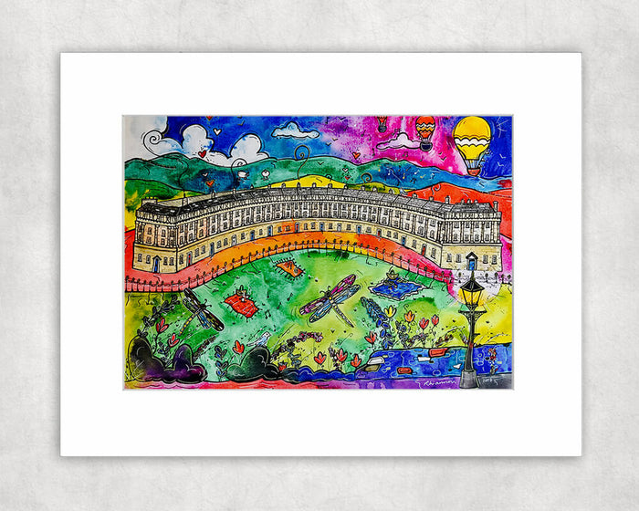 Bath Beautiful Crescent Mounted Print