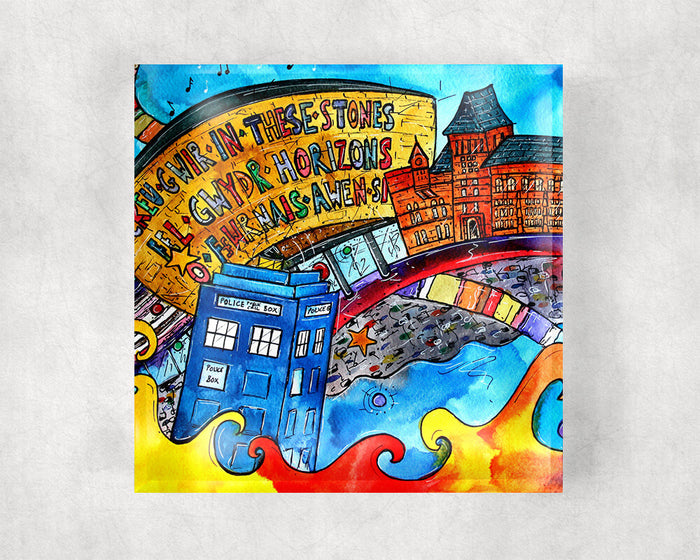 Cardiff Beautiful Bay Glass Coaster