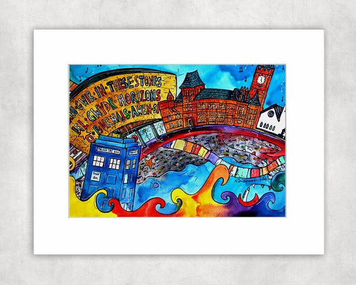 Cardiff Beautiful Bay Mounted Print