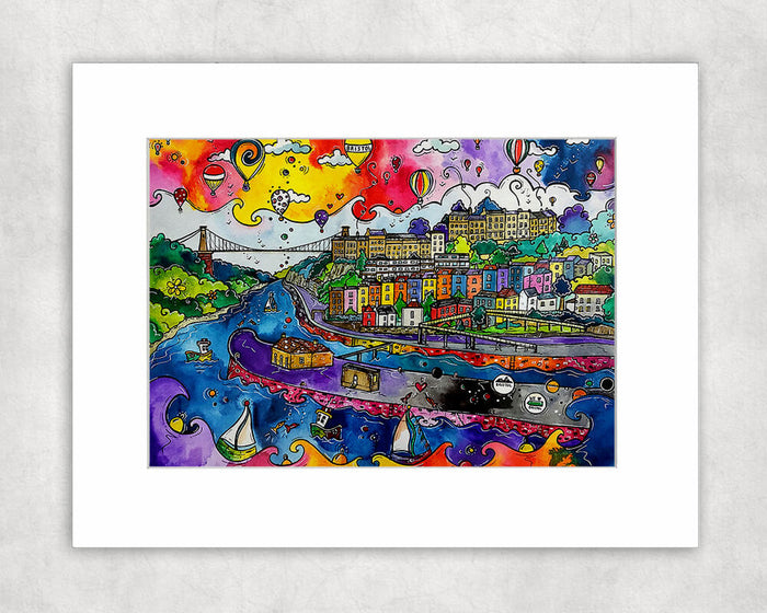Bristol Balloons Mounted Print