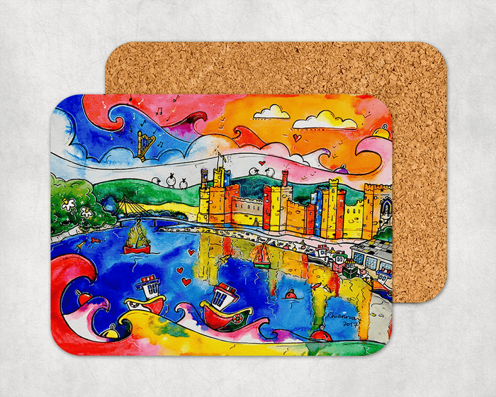 Caernarfon Colourful Reflections Coaster