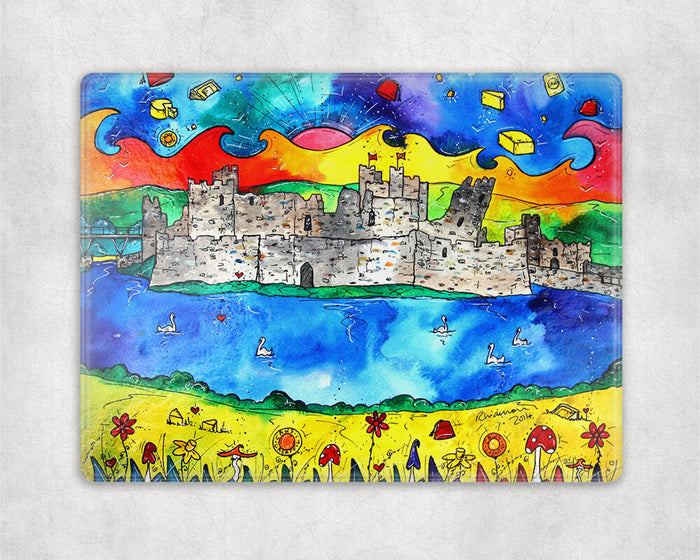 Caerphilly Colourful Castle Glass Worktop Saver