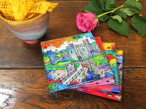 Caerphilly Mythical Castle Glass Coaster