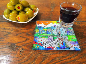 Caerphilly Mythical Castle Glass Coaster