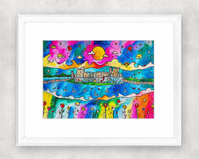 Caerphilly Sunshine Original Watercolour Painting