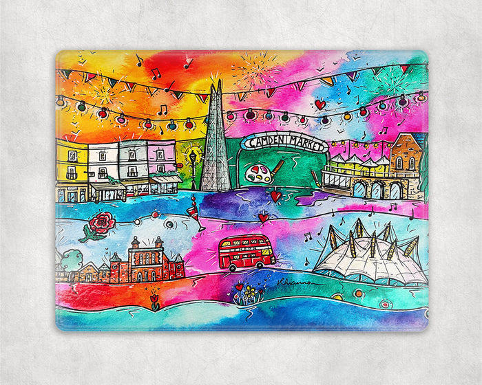 London Colourful Memories Glass Worktop Saver