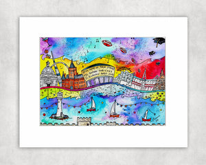 Cardiff City of Dreams Mounted Print