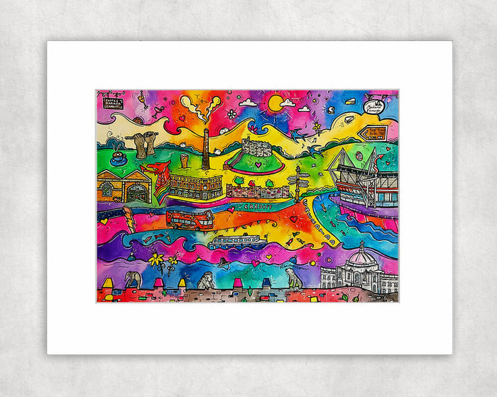 Cardiff City Treasures Mounted Print