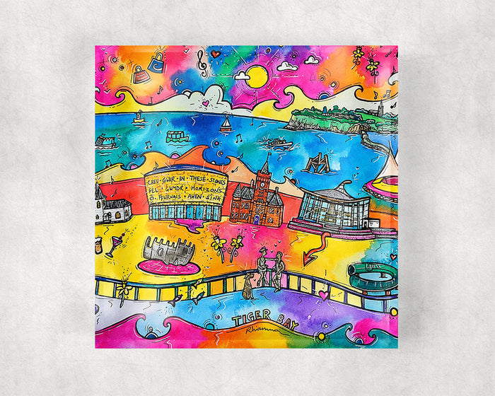 Cardiff's Tiger Bay Glass Coaster