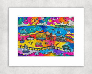 Cardiff's Tiger Bay Mounted Print