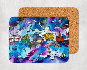 Cardiff Midnight Blue Coaster
