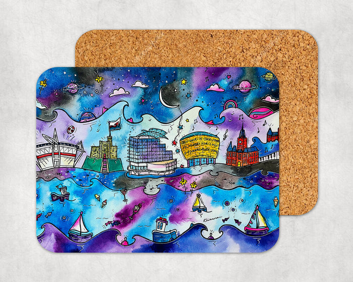 Cardiff Midnight Blue Coaster