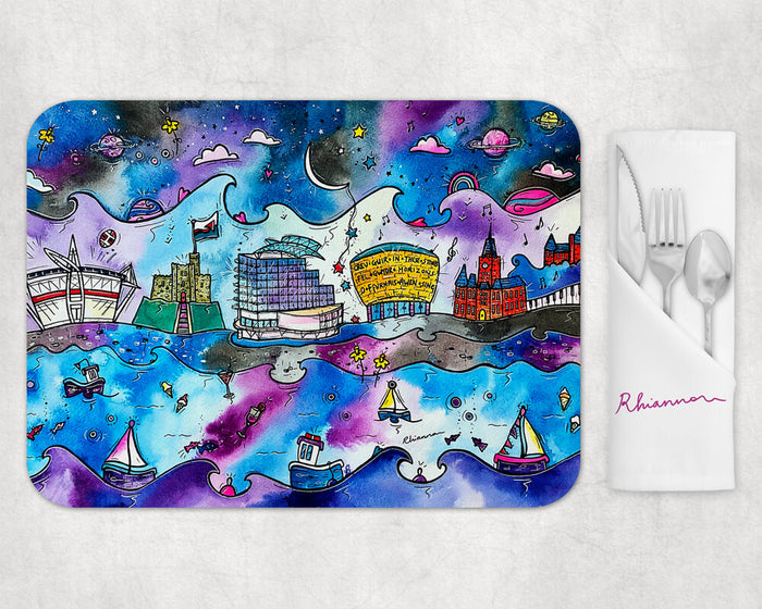 Cardiff Midnight Blue Placemat