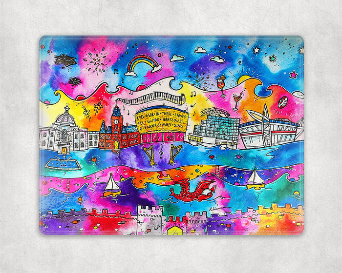 Cardiff City of Wonder Glass Worktop Saver
