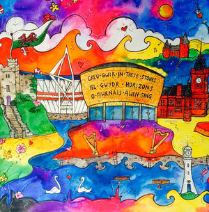 Cardiff City of Hope Mounted Print