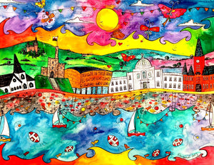 Cardiff Magical City Mounted Print