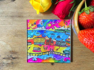 Cardiff's Tiger Bay Glass Coaster