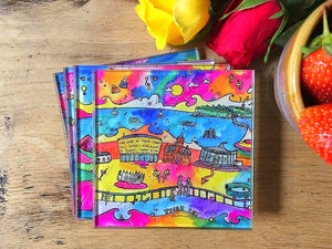 Cardiff's Tiger Bay Glass Coaster