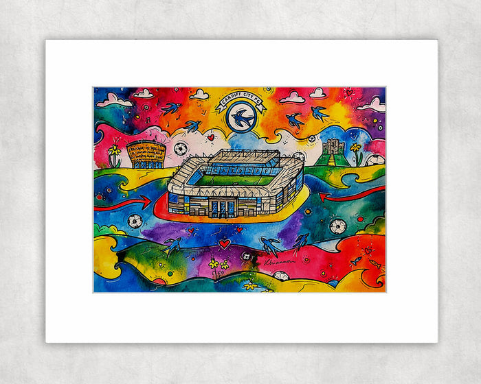Cardiff City Football Stadium Mounted Print