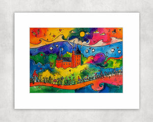 Castell Coch Flowers Mounted Print