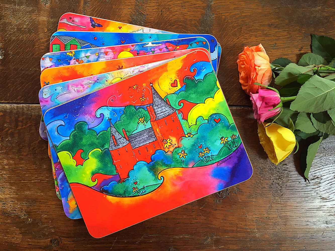 Magic Place Mat Rhiannon Art, Castle Coch Magical Castle Placemat