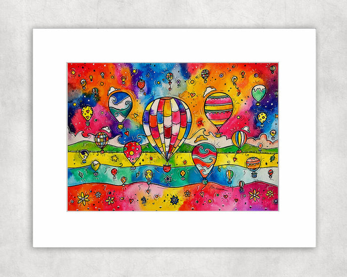 Colourful Balloons Mounted Print