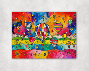 Colourful Balloons Printed Canvas