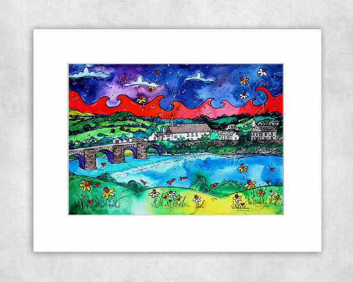 Crickhowell Mounted Print